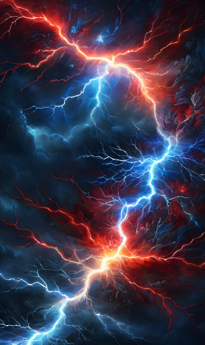 Close-Up Of A Lightning Storm