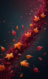 Autumn shaking The rake