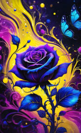 purple n blue rose