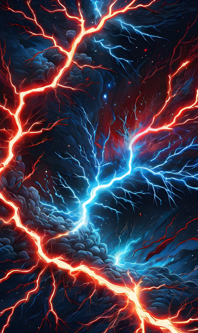 A Close-Up Of A Lightning Storm