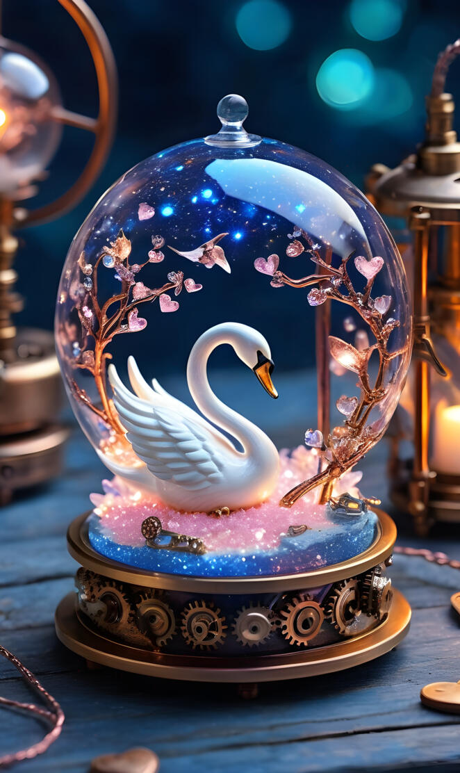 a blue and white ceramic bird