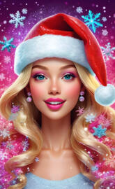 Santa Barbie Smiling