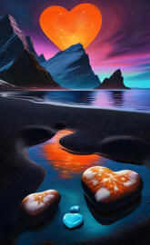 stunning mountain beach