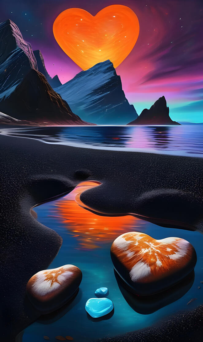 stunning mountain beach