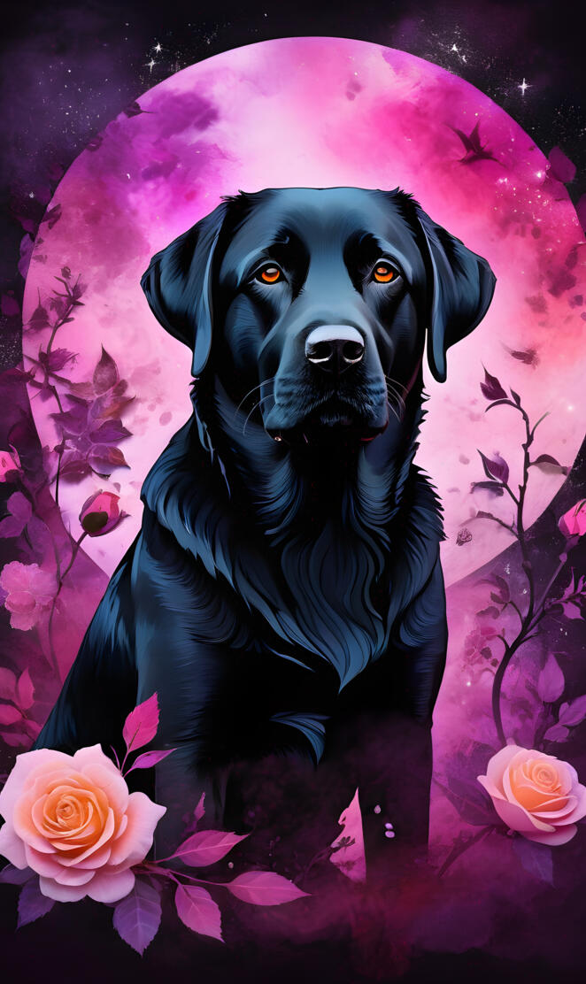 Magenta black lab
