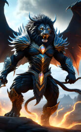 Dark winged Lion Warrior