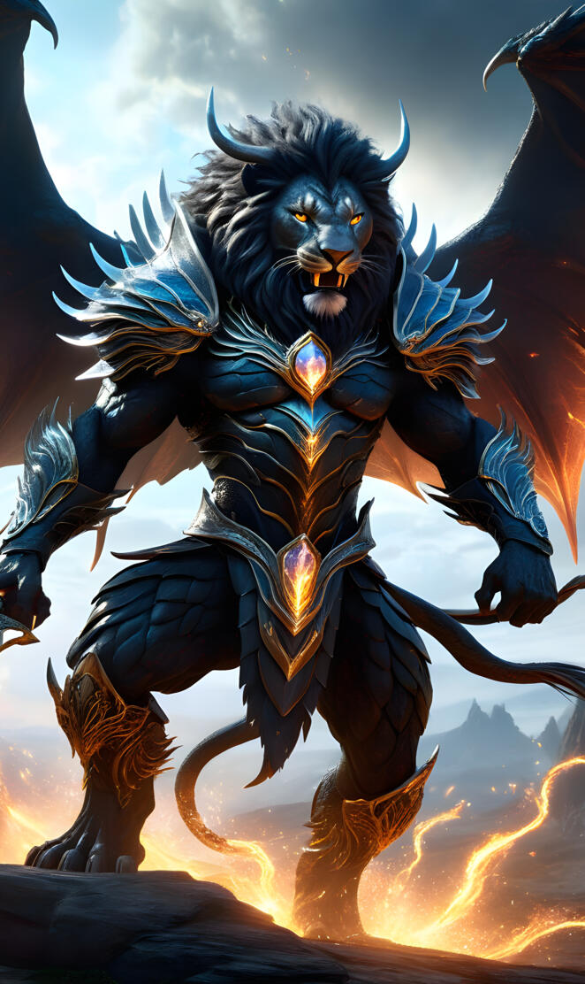 Dark winged Lion Warrior
