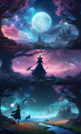 Worlds Apart Always Together Wiccan Witch