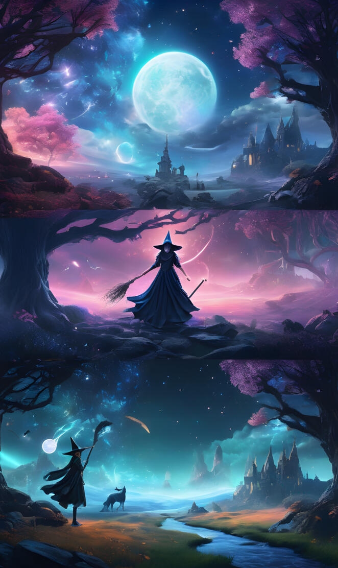 Worlds Apart Always Together Wiccan Witch