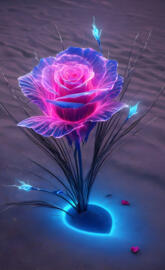 a rose in a glass vase