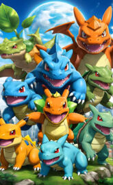 mixed variations of Pokemon