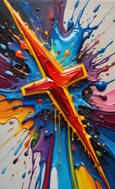 Colorful variation of flash symbol