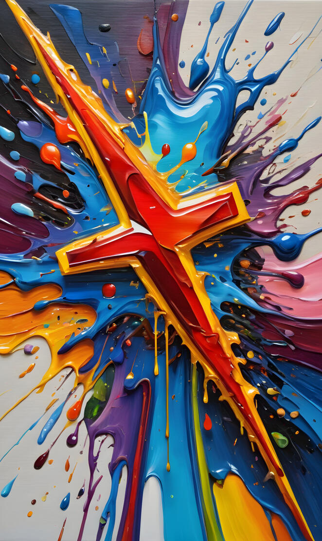 Colorful variation of flash symbol