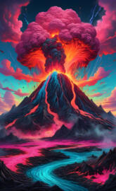 volcano, lava, amazing