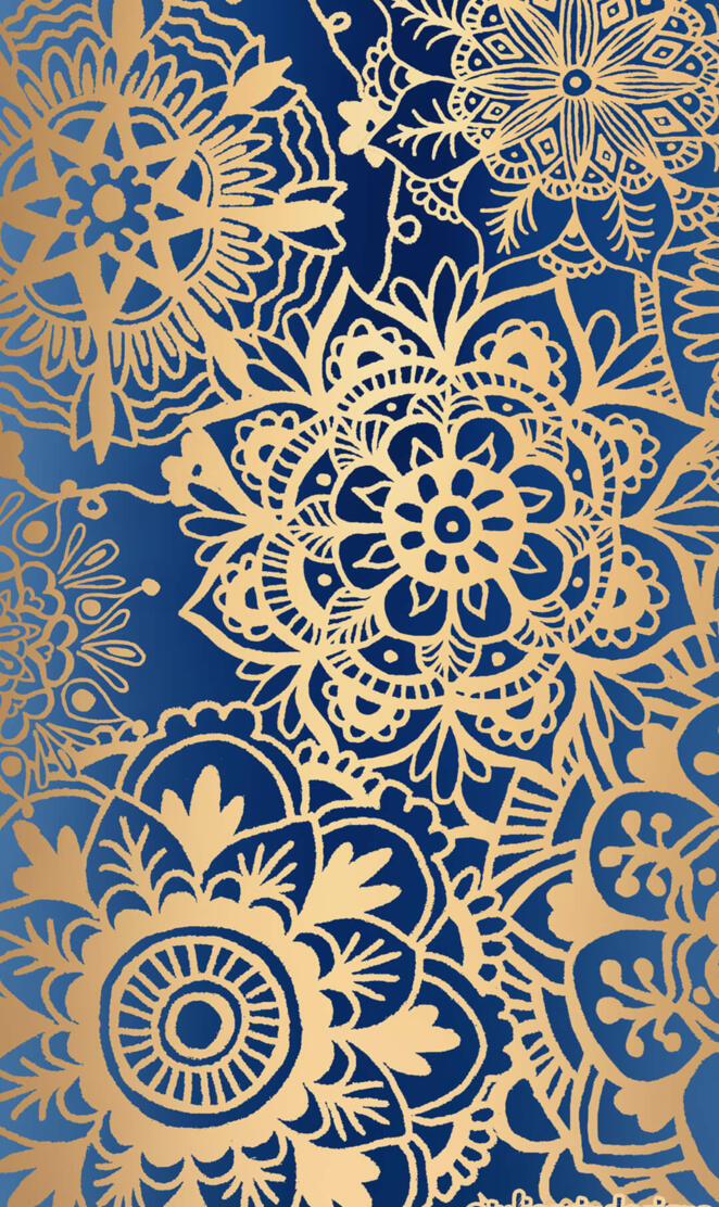 Blue gold mandala