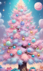 Feathery Christmas tree