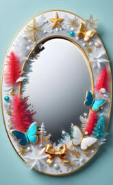 a gold and red decorated plate