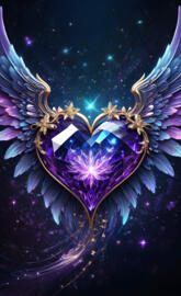 iridescent Inner Light* crystal heart