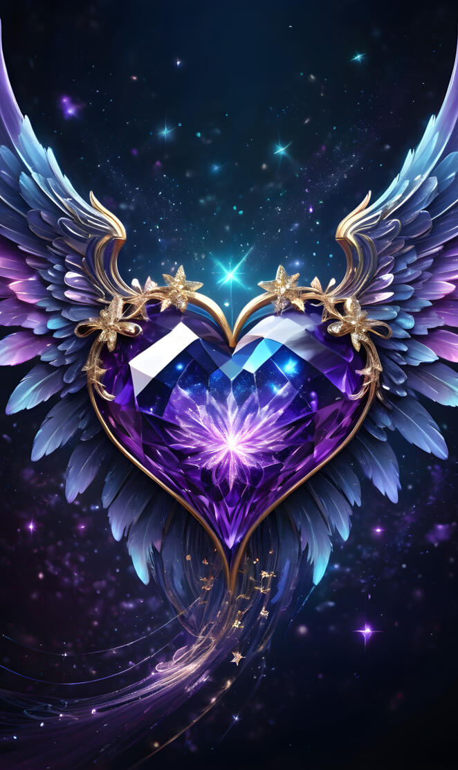 iridescent Inner Light* crystal heart