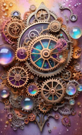 a colorful design on a surface