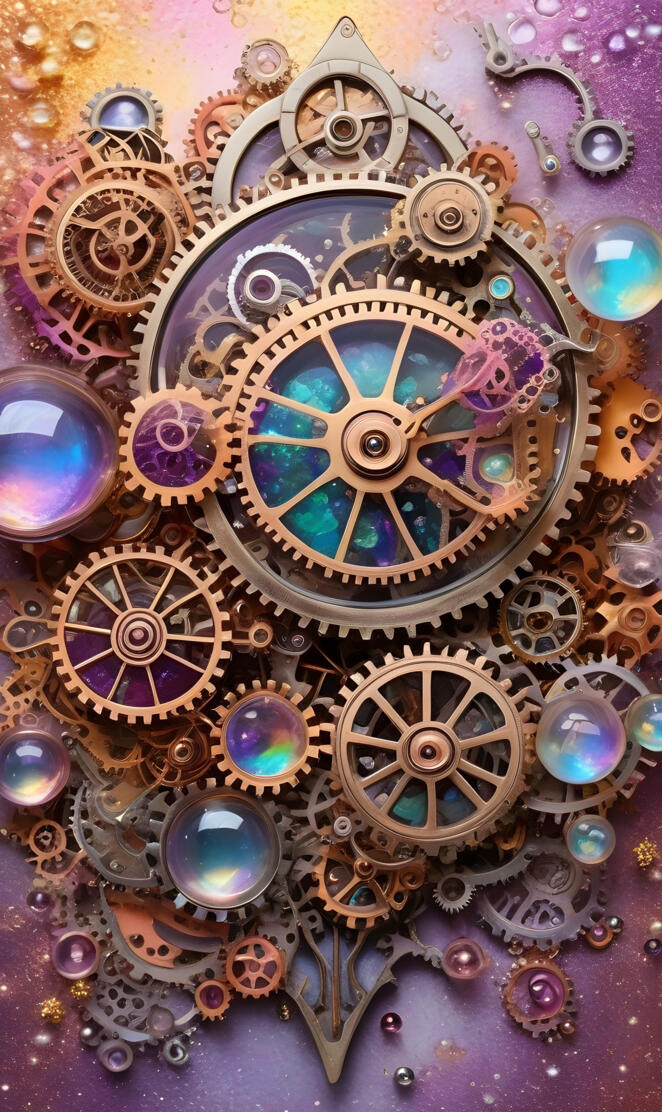 a colorful design on a surface