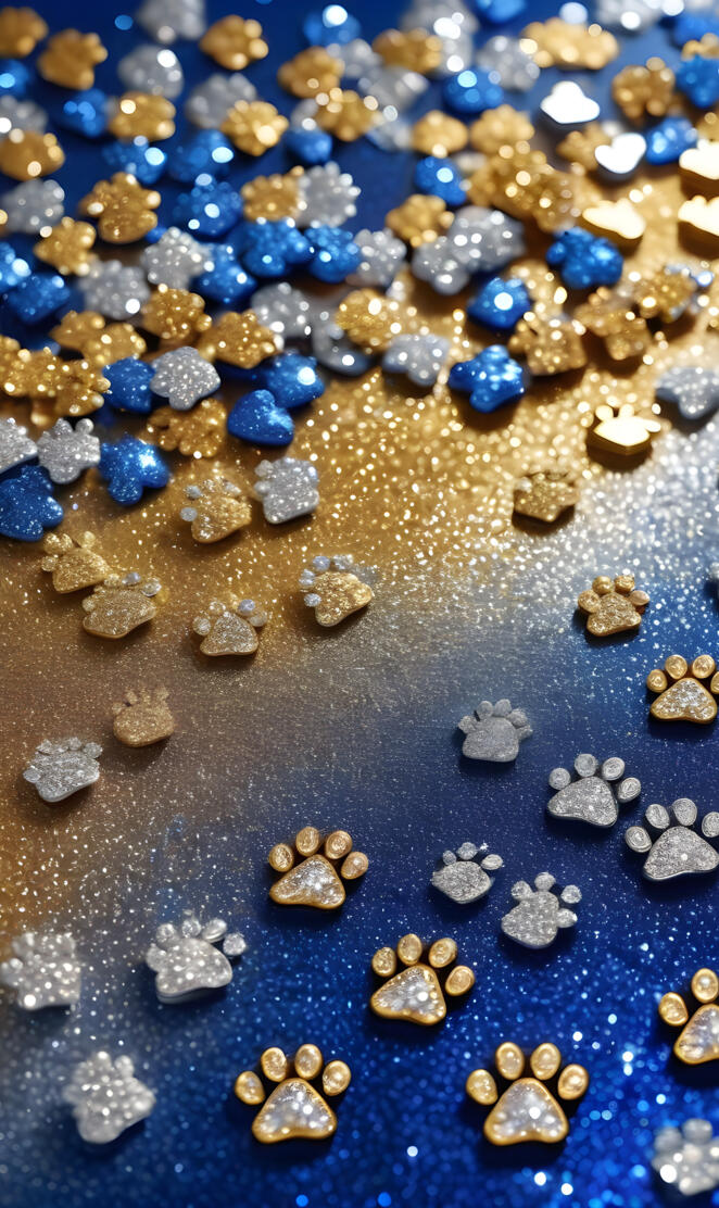 diamond paw prints