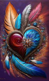 Beautifully Embellished "Heart-Art"