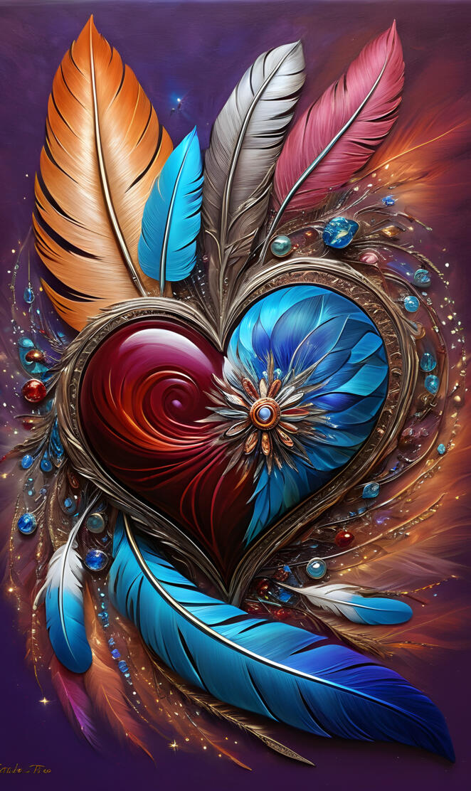 Beautifully Embellished "Heart-Art"