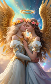 Seraphim, Cherubim, Ophanim, angels, loving and gentle, twins, winged