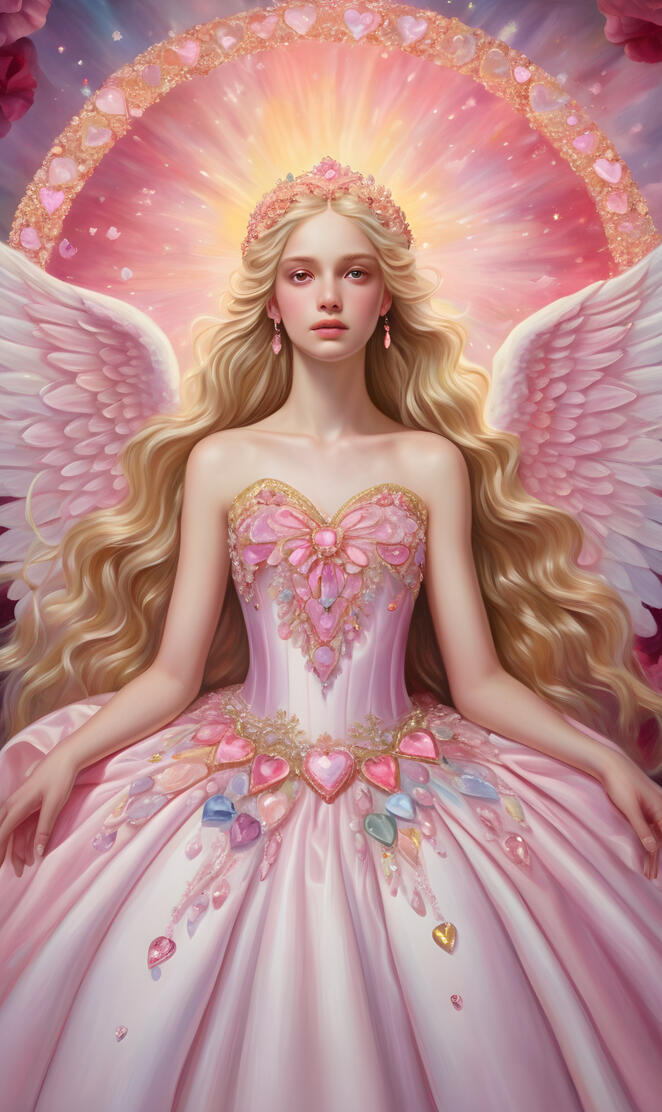 angel, beautiful_angel, morganite_pink, kunzite_pink, hearts, chiffon