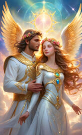 Seraphim, Cherubim, Ophanim, angels, loving and gentle, couple, loving