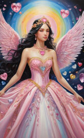 angel, beautiful_angel, morganite_pink, kunzite_pink, hearts, chiffon