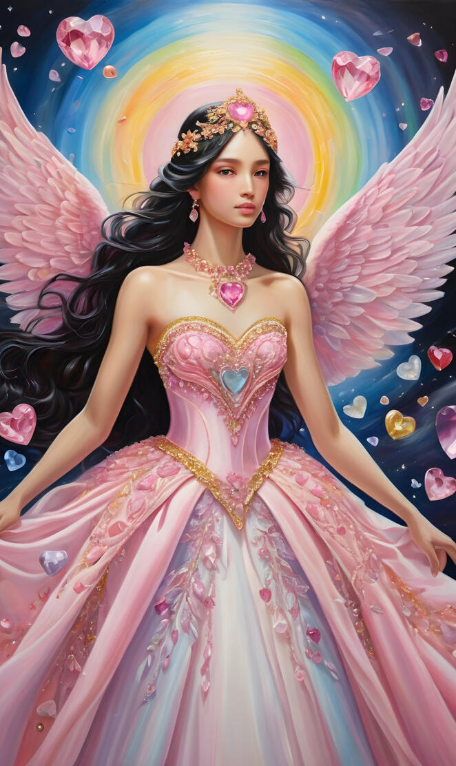 angel, beautiful_angel, morganite_pink, kunzite_pink, hearts, chiffon