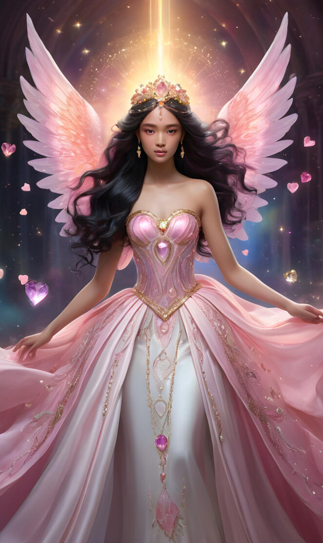 angel, beautiful_angel, morganite_pink, kunzite_pink, hearts, chiffon
