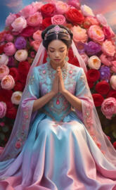 Lady Synergy w/ her Bible, praying and repenting, because JESUS coming