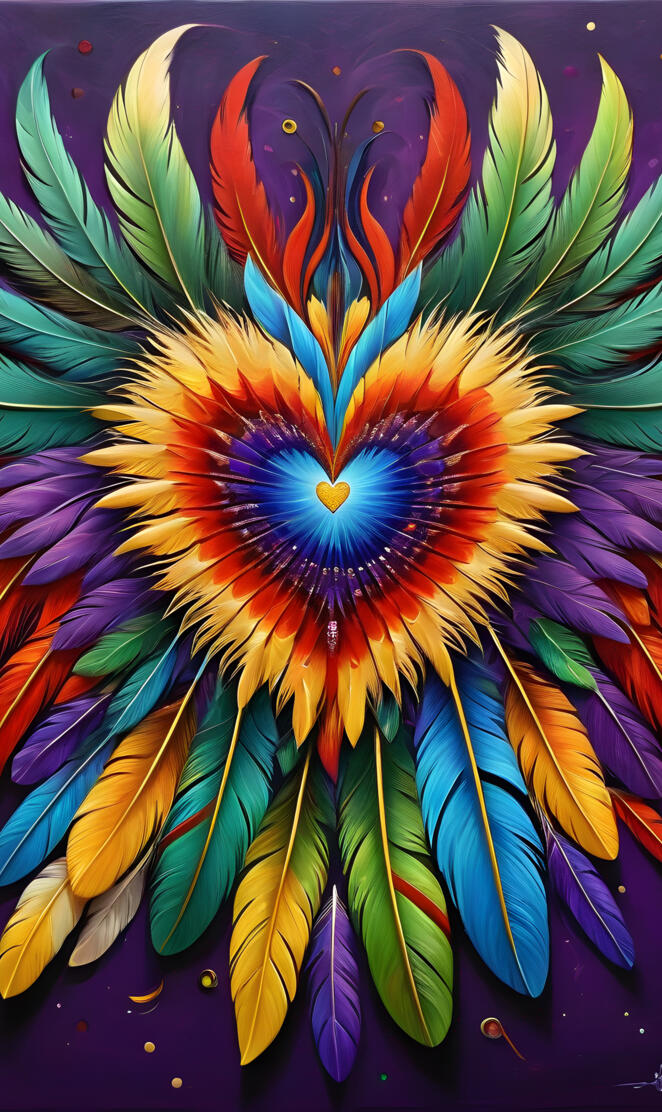 Pretty Floral Mandala Heart