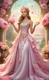 Lady Synergy w/flower, praying and repenting, cause JESUS is coming