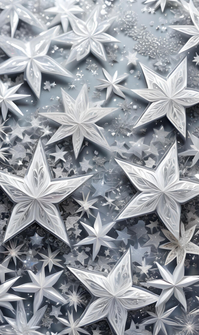 a group of white stars