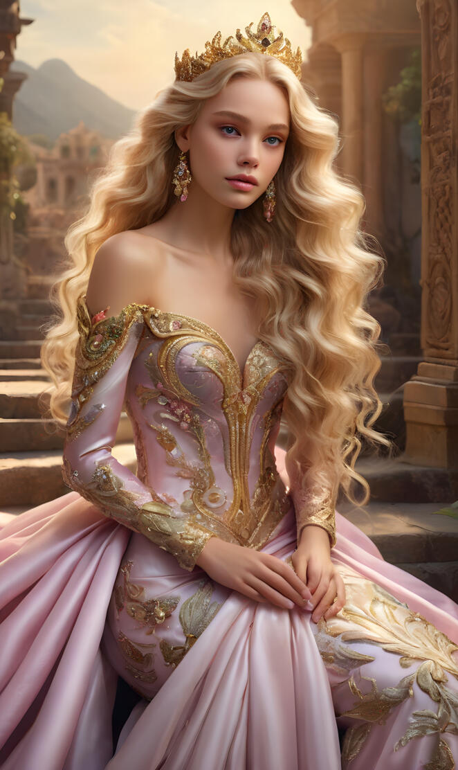 lady stunning, loving and gentle with folded hands