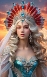 beautiful platinum Lady and Queen