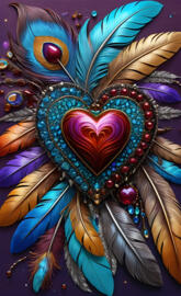 Heart & Stone Broach 
Fm610🌺