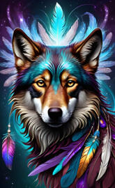 a dog with a unicorn horn