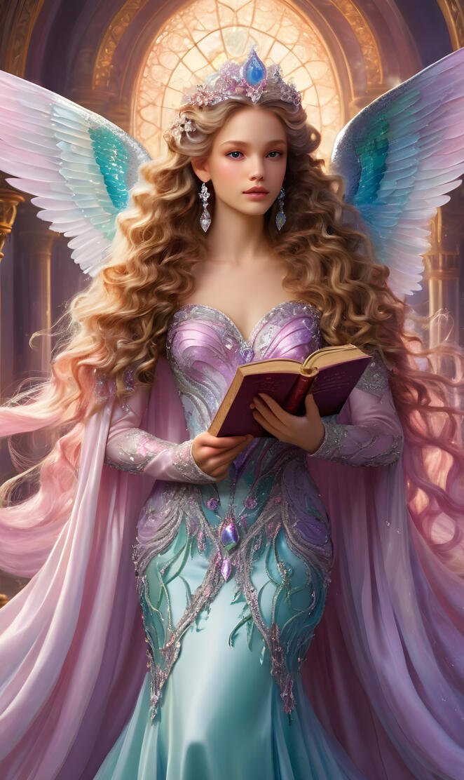 lady Vincenza,stunning and elegant, Angel with silken wings