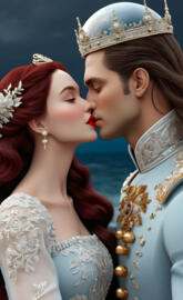 sunshine and MoonChild kissing