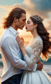 sunshine and MoonChild kissing