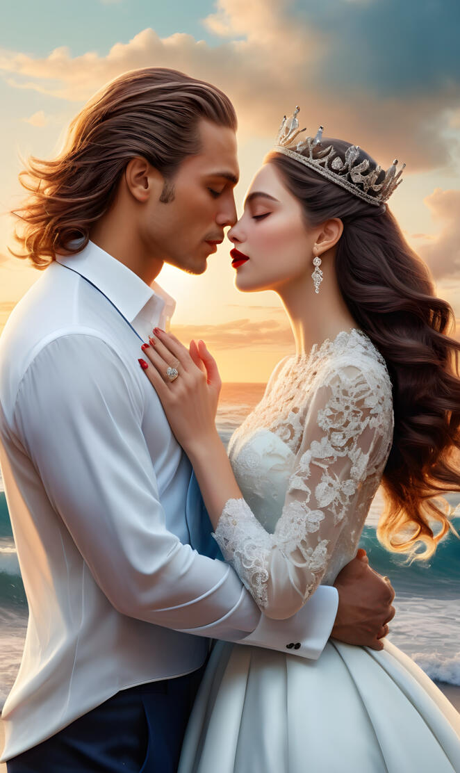 sunshine and MoonChild kissing