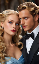 King Charming, Lady Guinevere, blue eyes, husband and wife, royalty