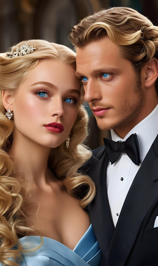 King Charming, Lady Guinevere, blue eyes, husband and wife, royalty