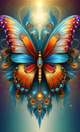 a colorful butterfly with wings
