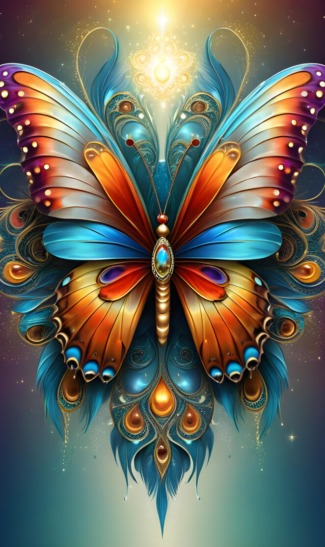 a colorful butterfly with wings